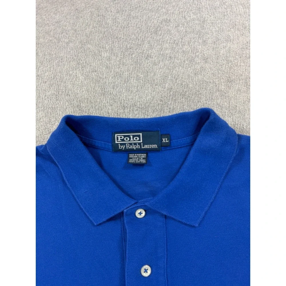 Polo Ralph Lauren Classic Solid Cotton Polo Shirt (Men's XL) Blue